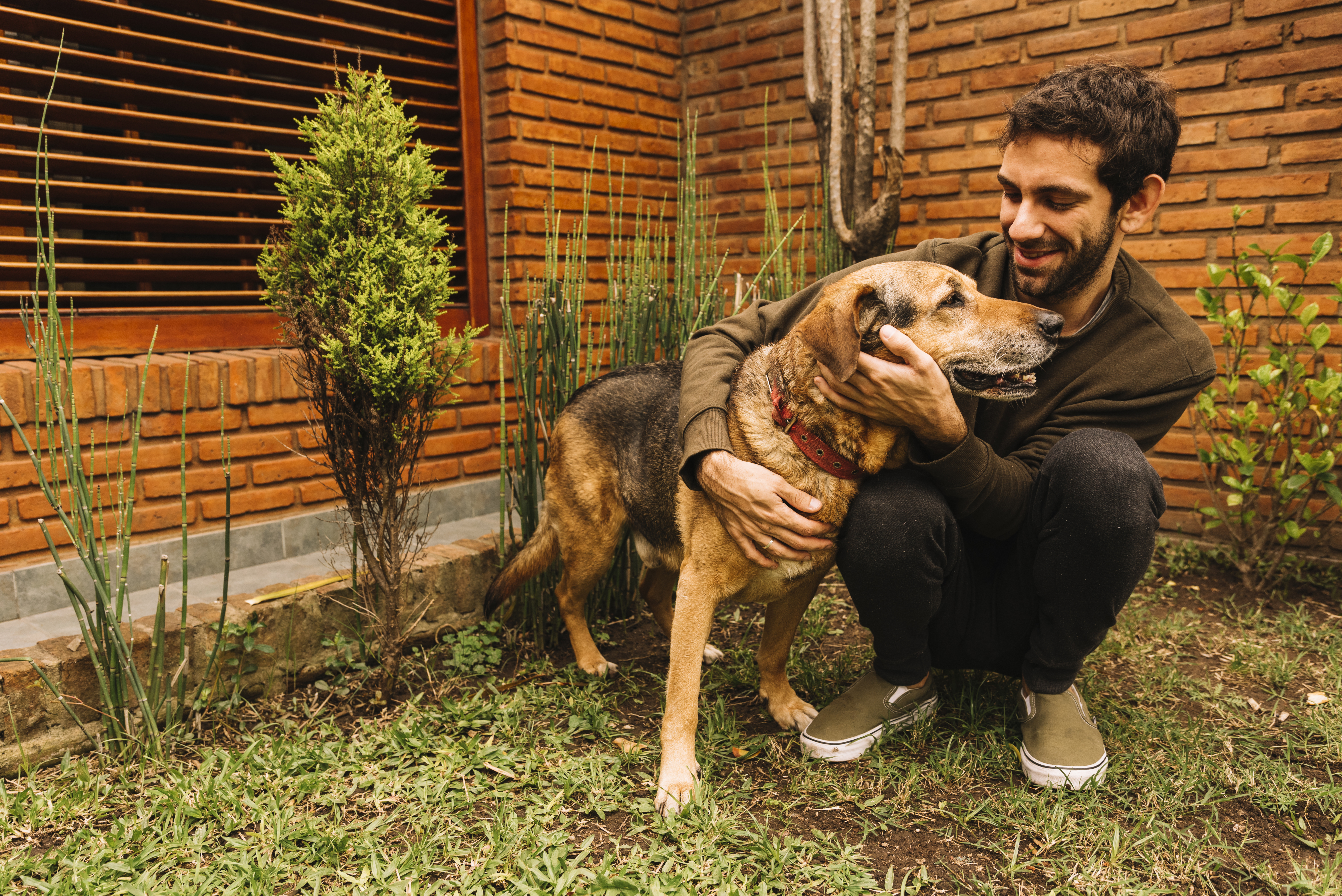Rahul with his Golden Retriever